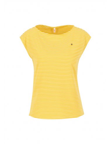 logo stripe top Ärmelloses- Shirt in farbe yellow tiny stripe