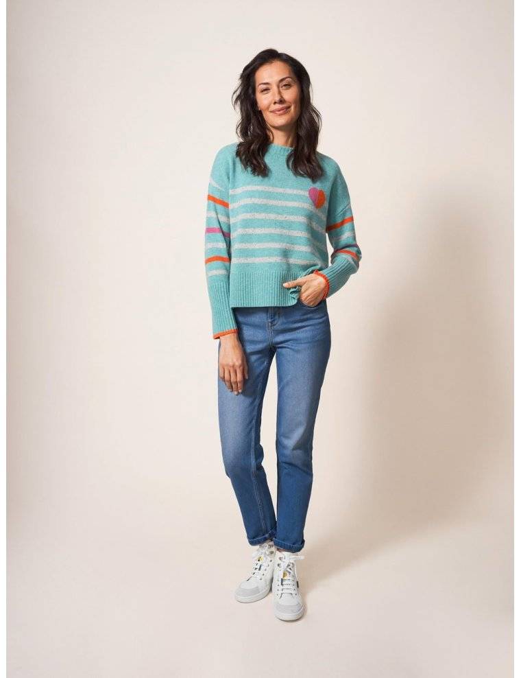 HEART AND STRIPE JUMPER