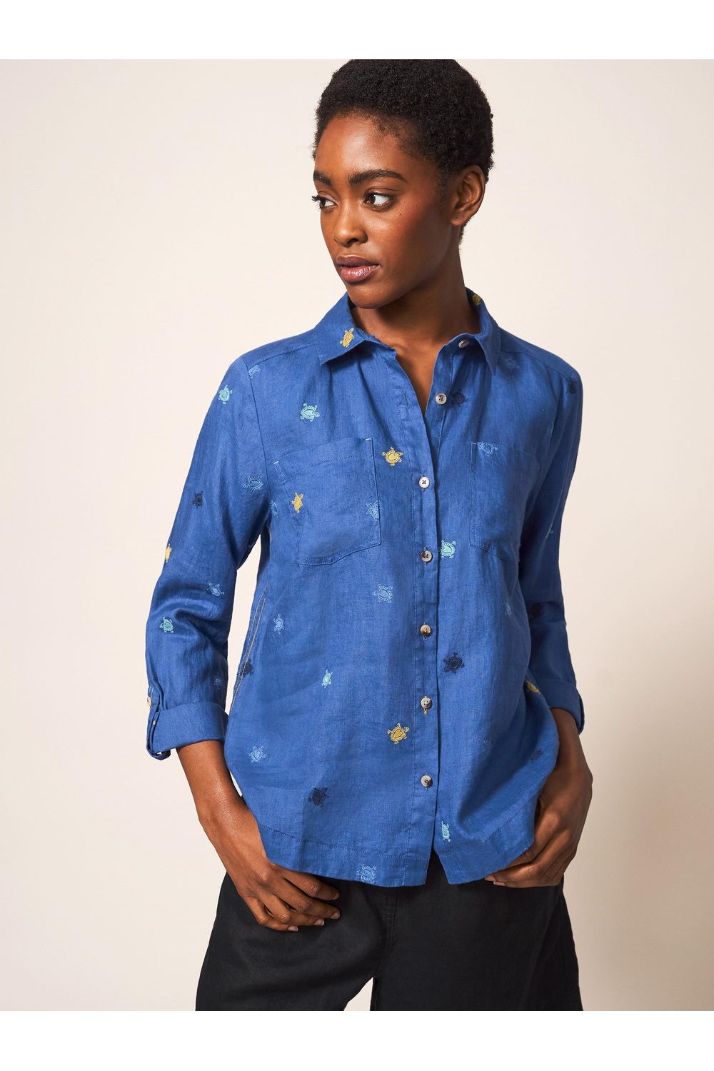 Layla Embroidered Linen Shirt
