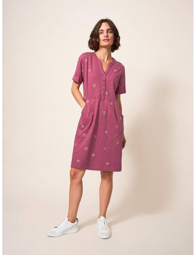Tammy Embroidered Jersey Dress