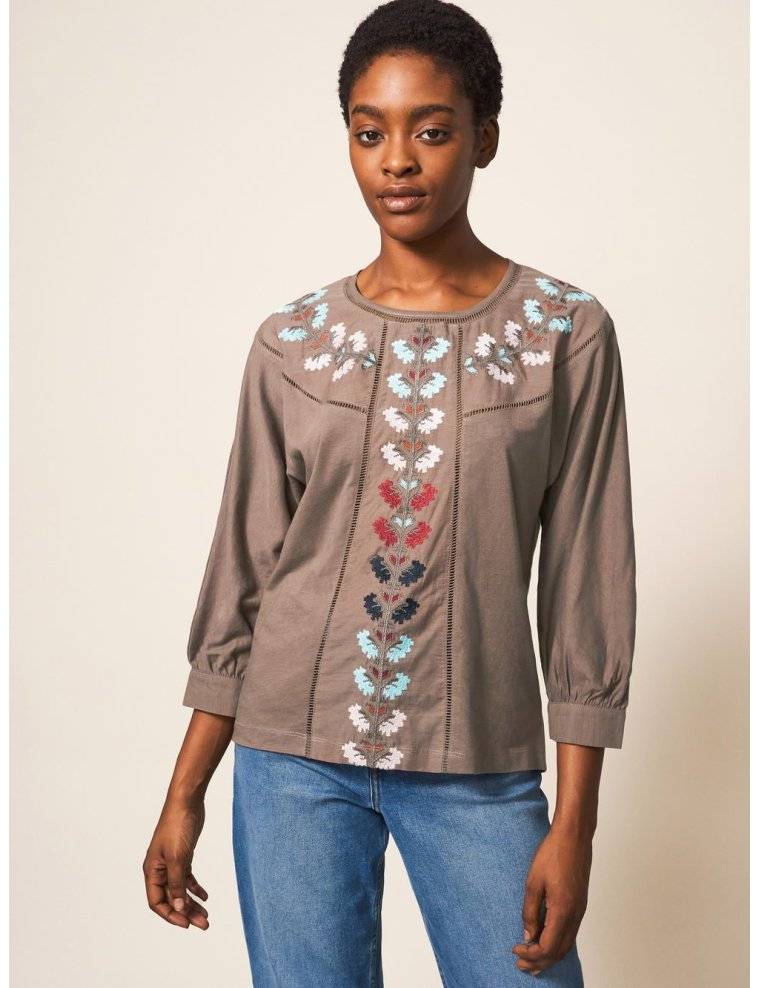 MOLLIE EMBROIDERED TOP