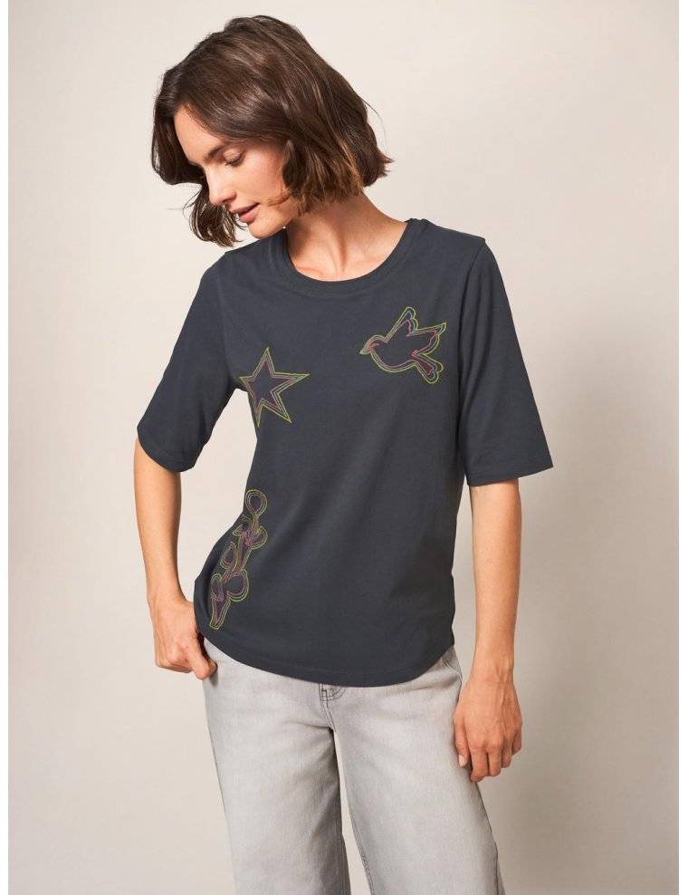 ANNABEL EMBROIDERED TEE