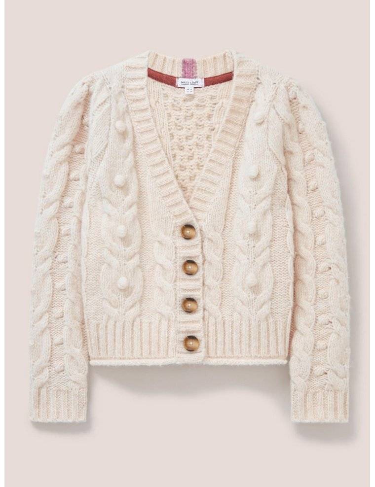 White Stuff CABLE CARDI in DK NAT