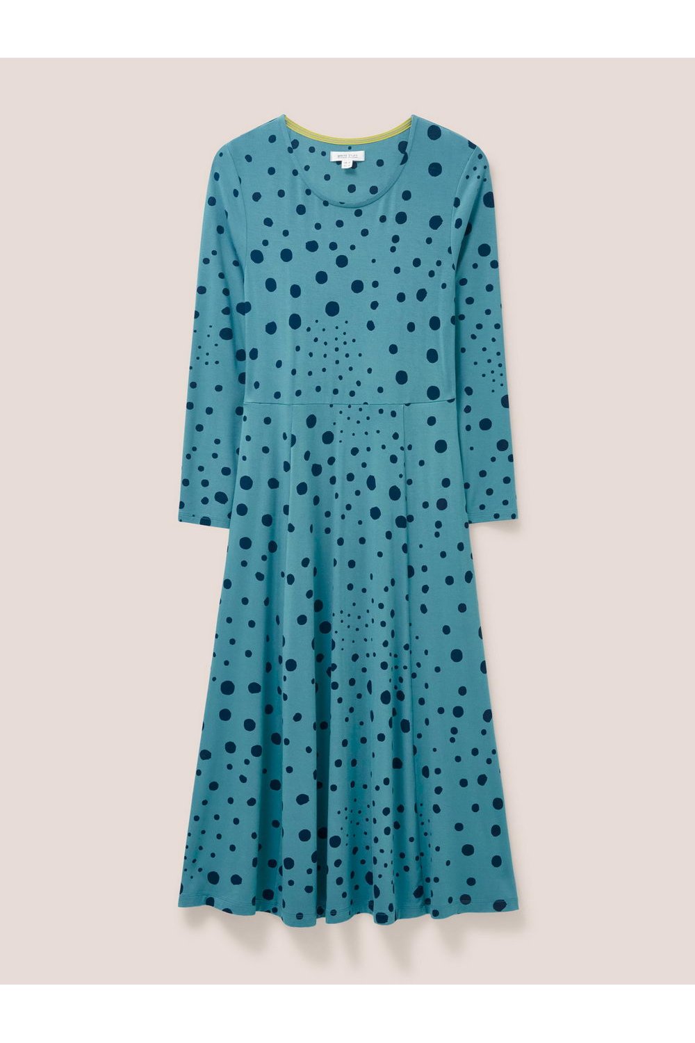 White Stuff Madeline Eco Vero Jersey Dress in TEAL MLT