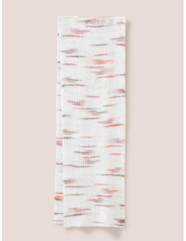 White Stuff Knitted Space Dye Scarf in NAT PR