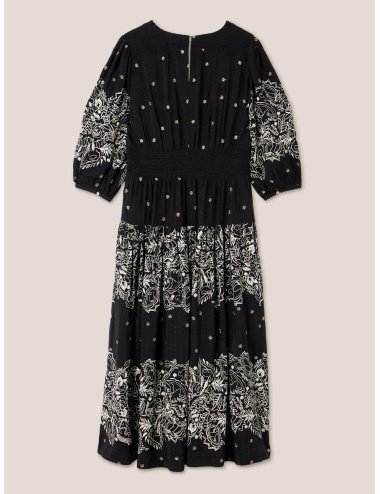 White Stuff Maude Embroidered Dress 439818 in Black