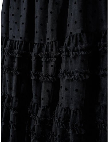White Stuff Hiral Flock Spot Tulle Dress 439826 in Black