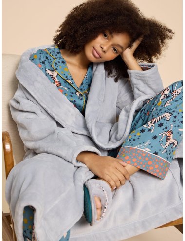 White Stuff Clover Cosy Dressing Gown 439715 in LIGHT GREY