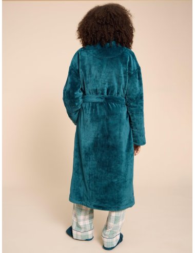White Stuff Clover Cosy Dressing Gown 439715 in DARK TEAL