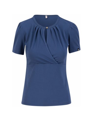 Blutsgeschwister Kurzarm Shirt Criss Cross Cœur in Color champions blue, Gr.S